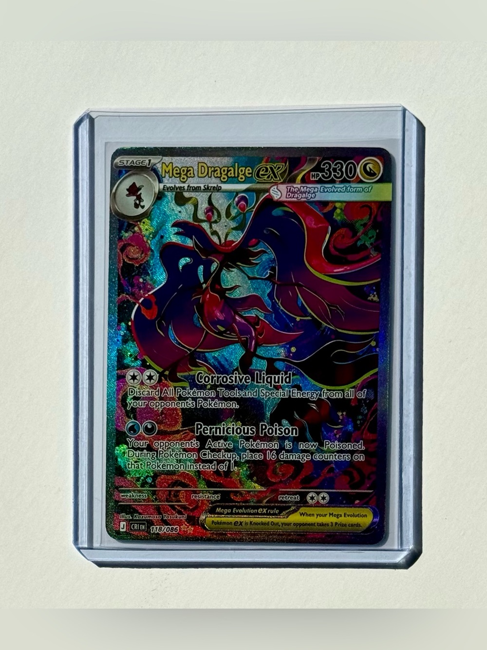 Special Illustration Rare 118/86 Mega Dragalge Ex Pokemon Chaos Rising Fan Art